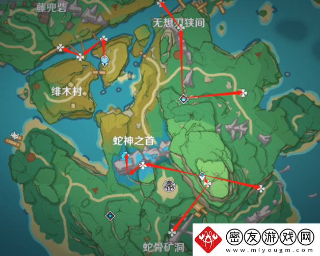 原神5.0鬼兜虫采集路线