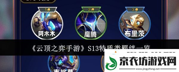 云顶之弈手游S13特质类羁绊有哪些-S13特质类羁绊一览