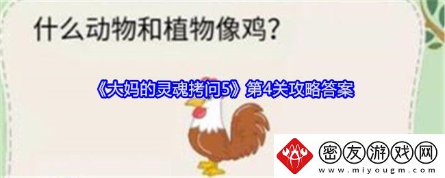 大妈的灵魂拷问5第4关攻略答案-答案是什么