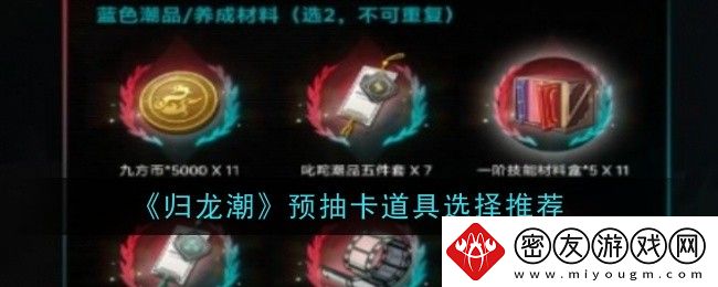 归龙潮预抽卡道具选择推荐-归龙潮预抽卡道具选哪个