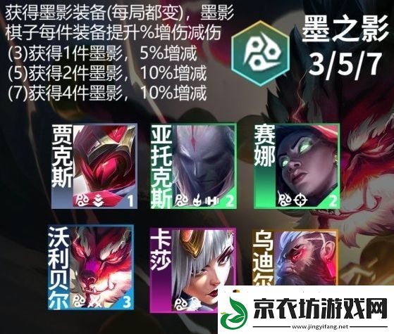 金铲铲之战S11赛季墨影拼多多阵容怎么搭配