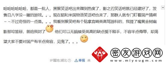 国产单机持续遭受抹黑